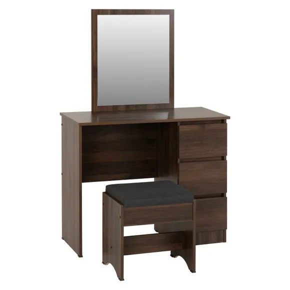 Walker 3 Drawer Dressing Table with Stool 2