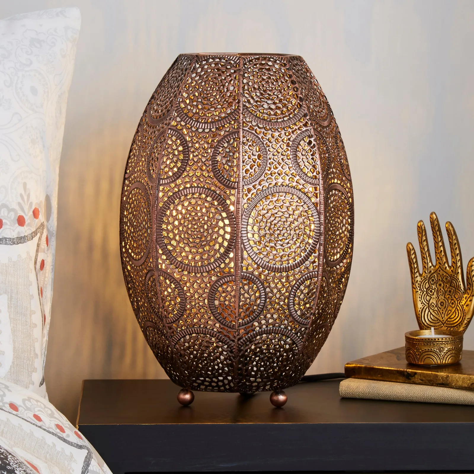Rosario Moroccan Copper Table Lamp Copper