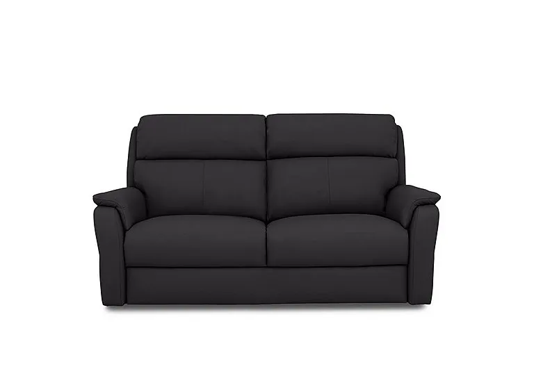 Vito Leather 2 Seater Sofa - Botero Nero