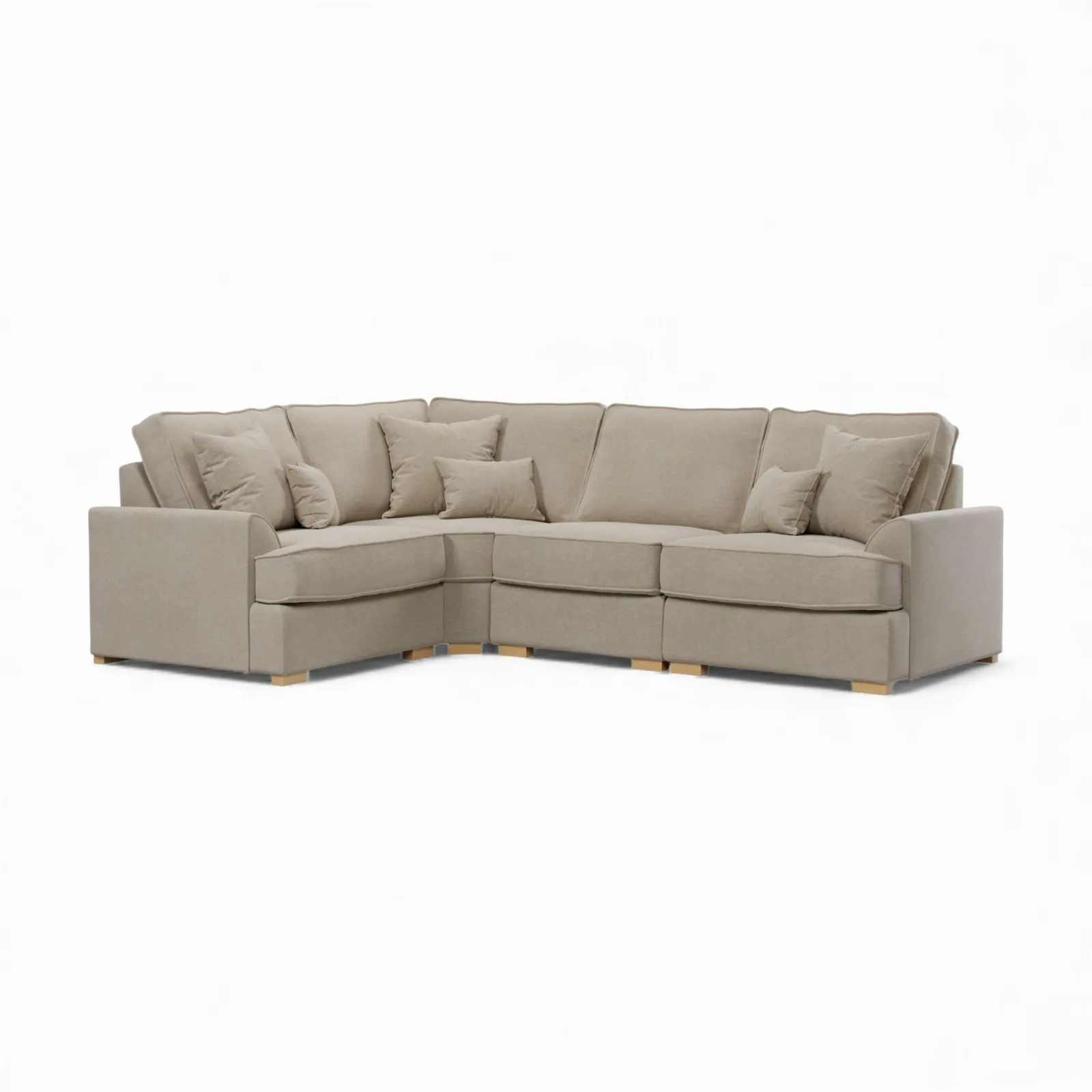 The Great Sofa Company Ophelia Left Hand Facing Chenille Corner Sofa in Stone 2