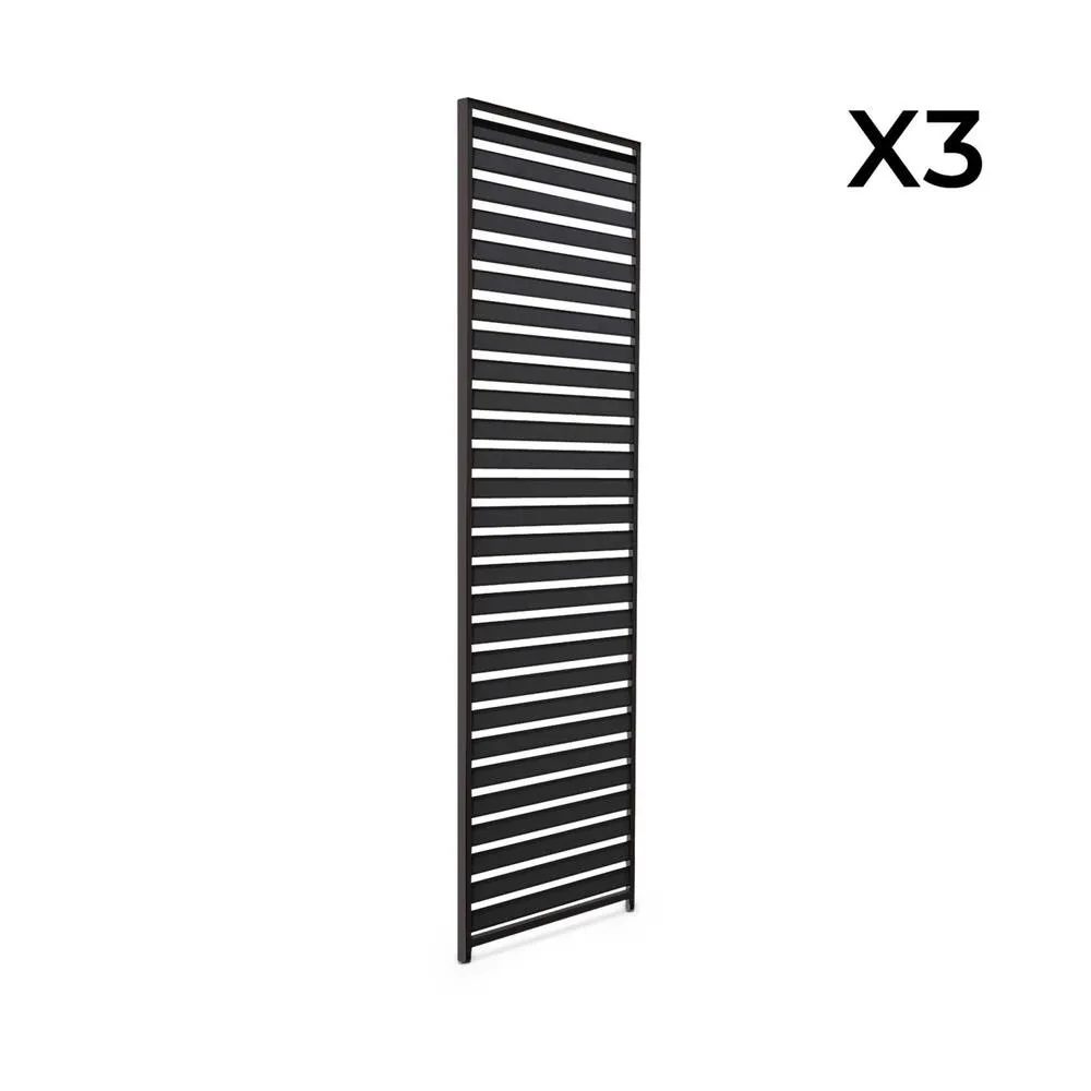 sweeek Set of 3 louvers 100cm for bioclimatic pergola Triomphe 3x3m V2 3x4m 3 in Dark Grey 3