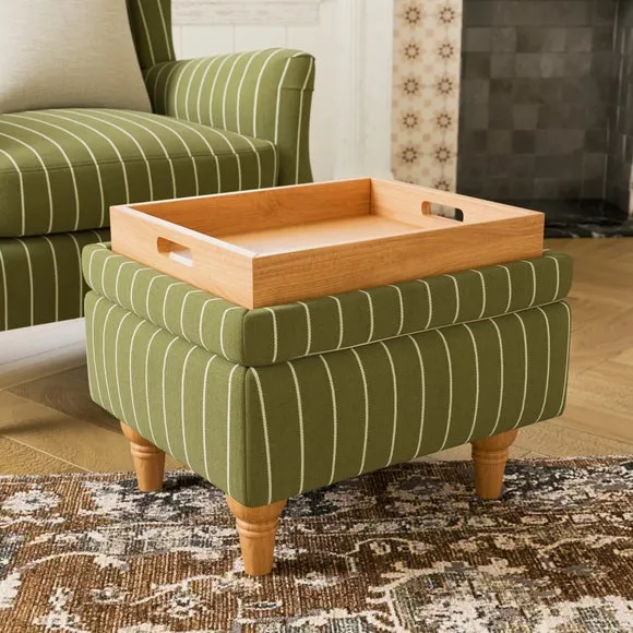 Charnwood Pinstripe Storage Footstool 2