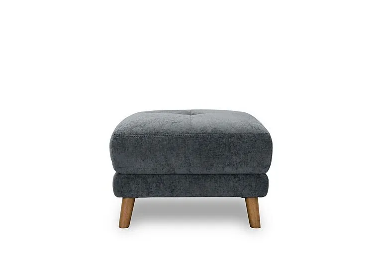 Soren Rectangular Fabric Footstool - Stone - Living Room Furniture