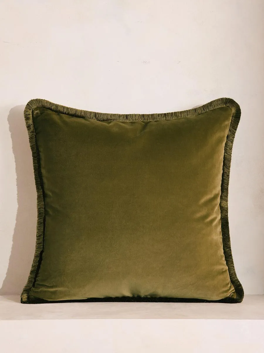 Margeaux Square Cushion, Olive