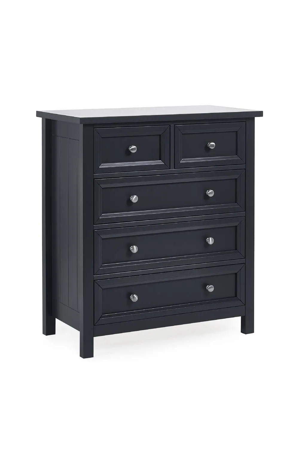 Julian Bowen Maine 5 Drawer Chest (3+2) in Dark Grey 4