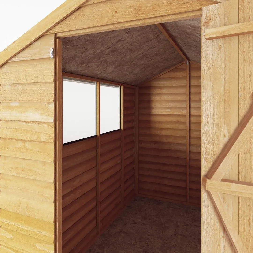 Mercia 7 x 5 Feet Overlap Apex Shed - L215 x W160.3 x H191.9 cm - Brown 6