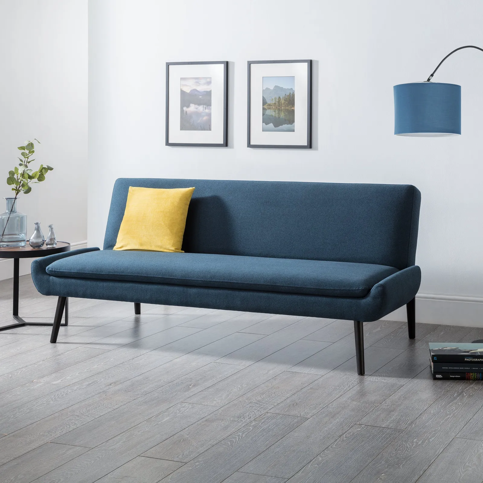 Gaudi Linen Clic Clac Sofa Bed Blue