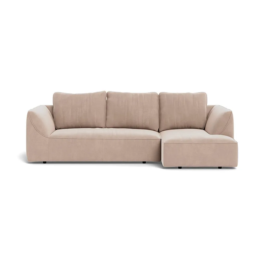 Heal's Morven Right Hand Facing Corner Chaise Sofa Smart Velvet Pebble 1