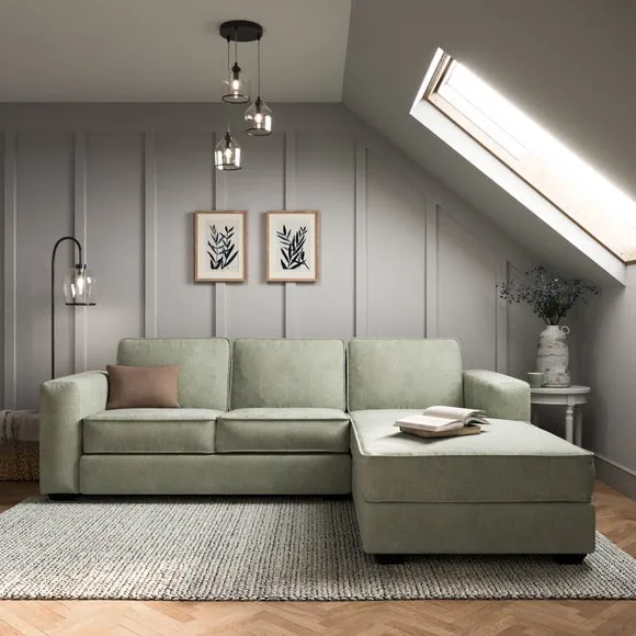 Claude Soft Tonal Chenille Corner Chaise Sofa