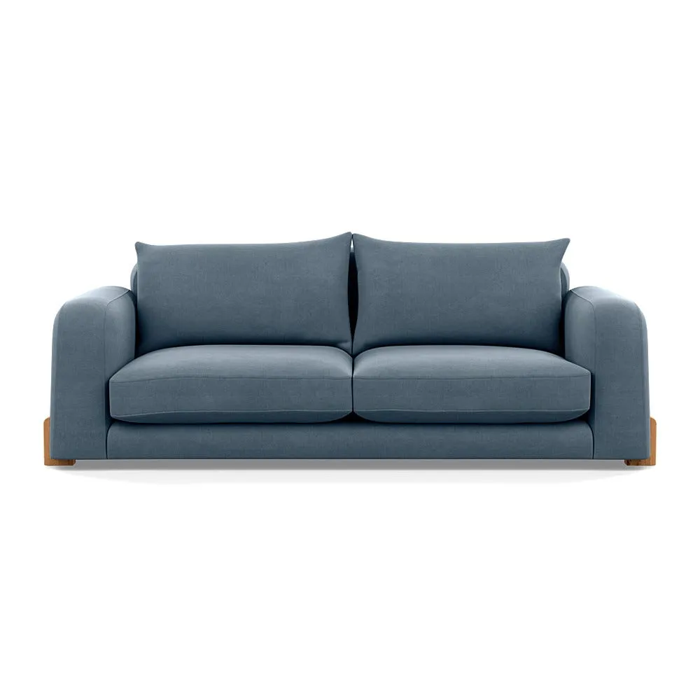 Heal's Nuvola 4 Seater Sofa Capelo Linen-Cotton Mineral Natural Oak Feet 1