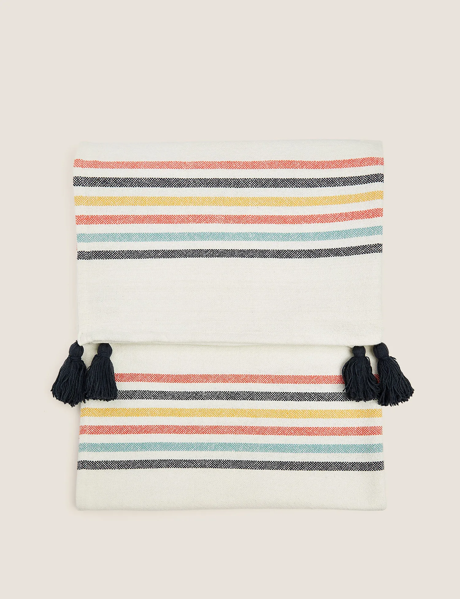M&S Pure Cotton Striped Throw