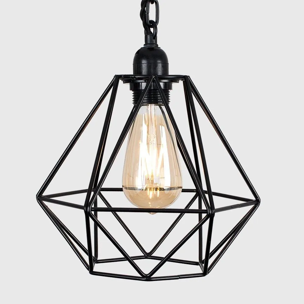ValueLights Huber Black Ceiling Light Pendant 4