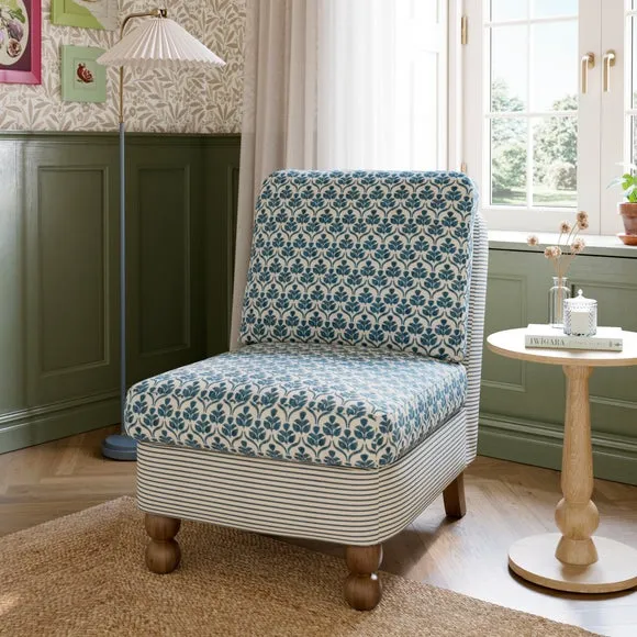 Pip Wood Block Stripe Accent Chair