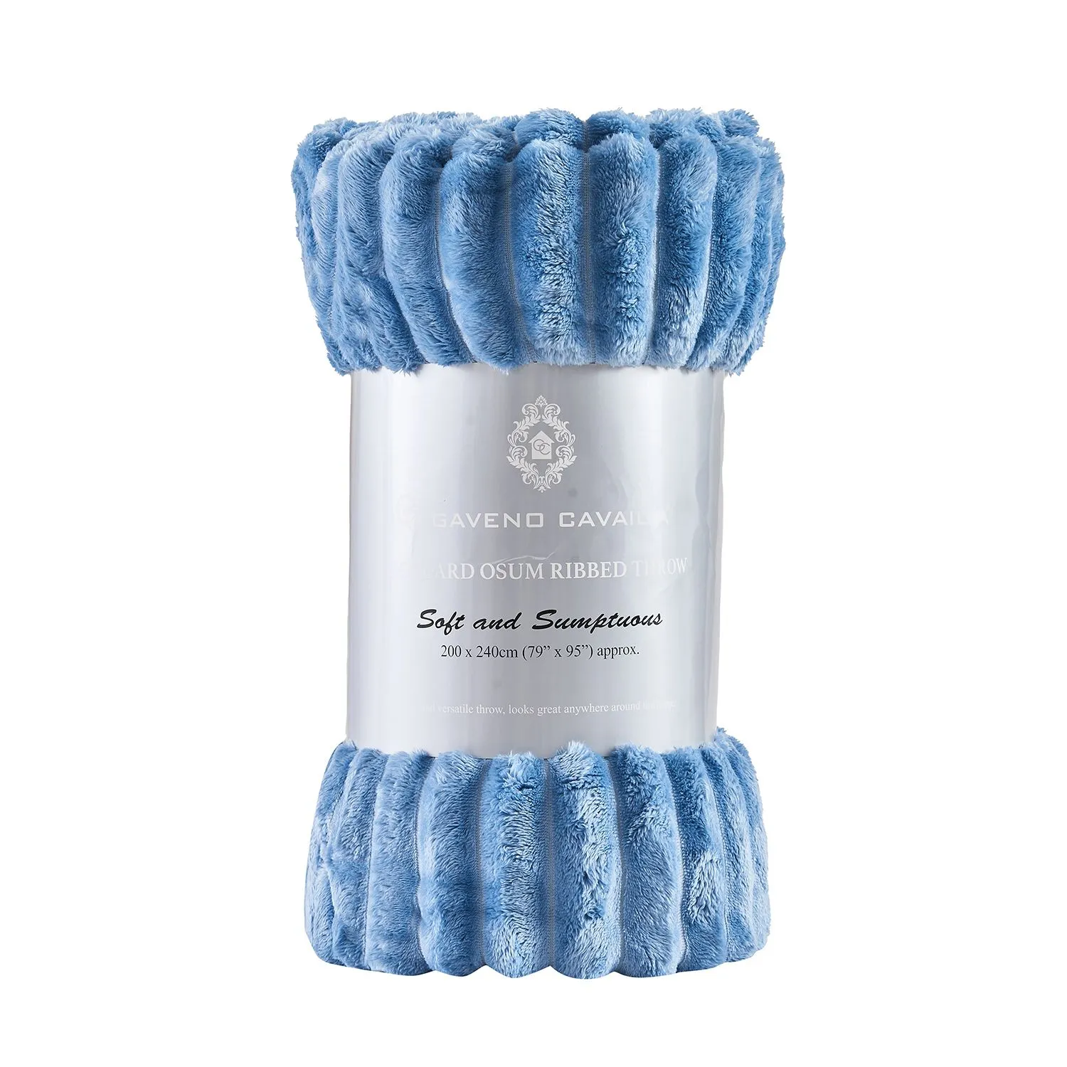 GAVENO CAVAILIA Osum Ribbed Throw in Blue
