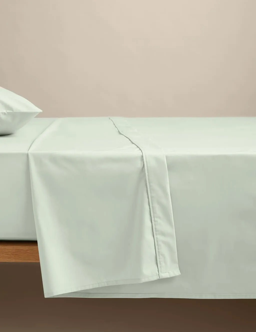 M&S Egyptian Cotton 230 Thread Count Crisp Flat Sheet Sage