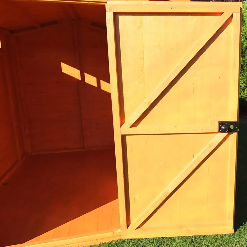 Shires Security Apex Handmade Garden Shed Approx 8 x 6 Feet in Brown 4