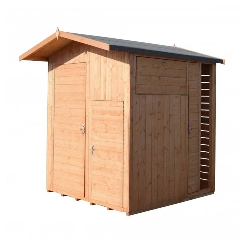 Shires Apex 6 x 6 Feet Dip Treated Shed Multi Store in Brown 2