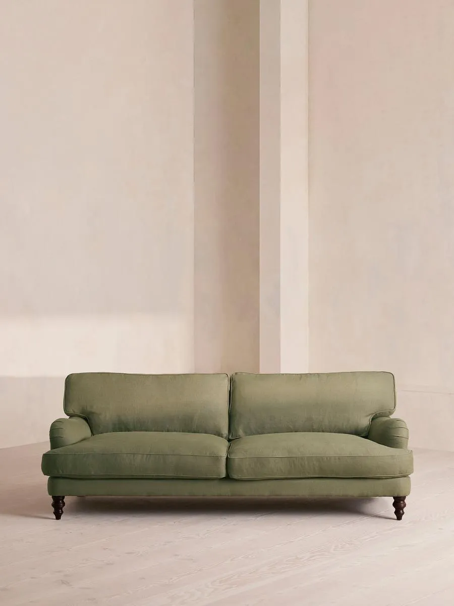 Arundel Four Seater Sofa, Linen, Sage