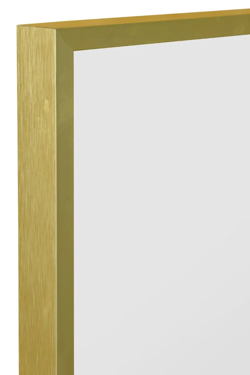 MirrorOutlet The Artus - Gold Aluminium Edged Wall Mirror 47" X 16" (120CM X 40CM) 6