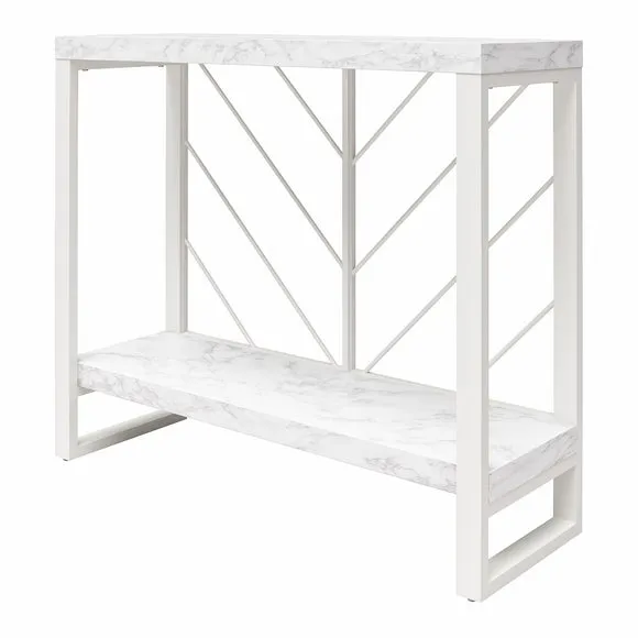 Brielle Console Table, Faux Marble 4