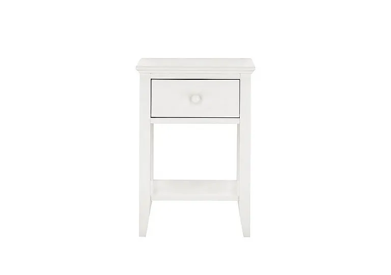 Faye 1 Drawer Bedside Table - White