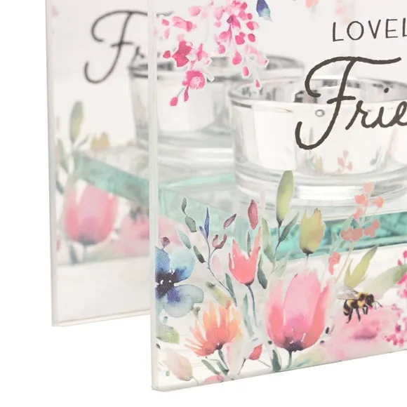 The Cottage Garden Floral Glass Tealight Holder 4