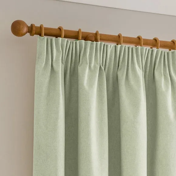 Luna Brushed Pencil Pleat Curtains (Blackout Available)