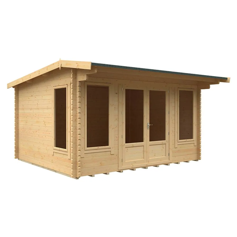 Buttercup Farm 14x12 The Jacob 44mm Cabin - L415 x W355 x H247 cm in Natural 1