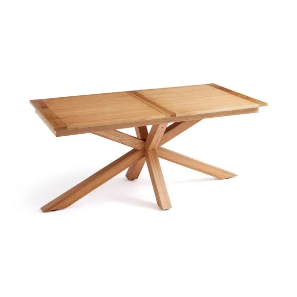 Xavi 6-8 Seater Extending Dining Table with 6 Florine Natural Dining Chairs 4