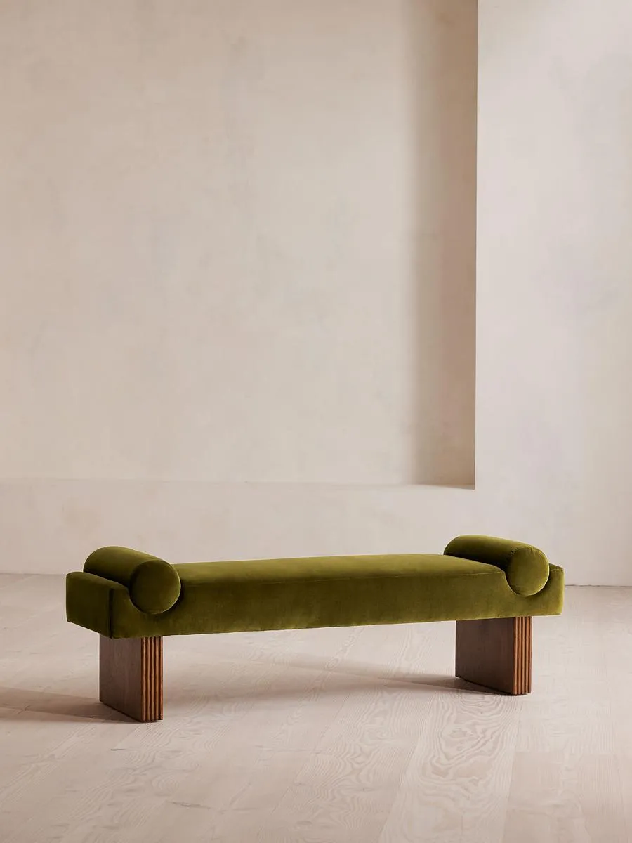 Esther Bench Velvet, Olive