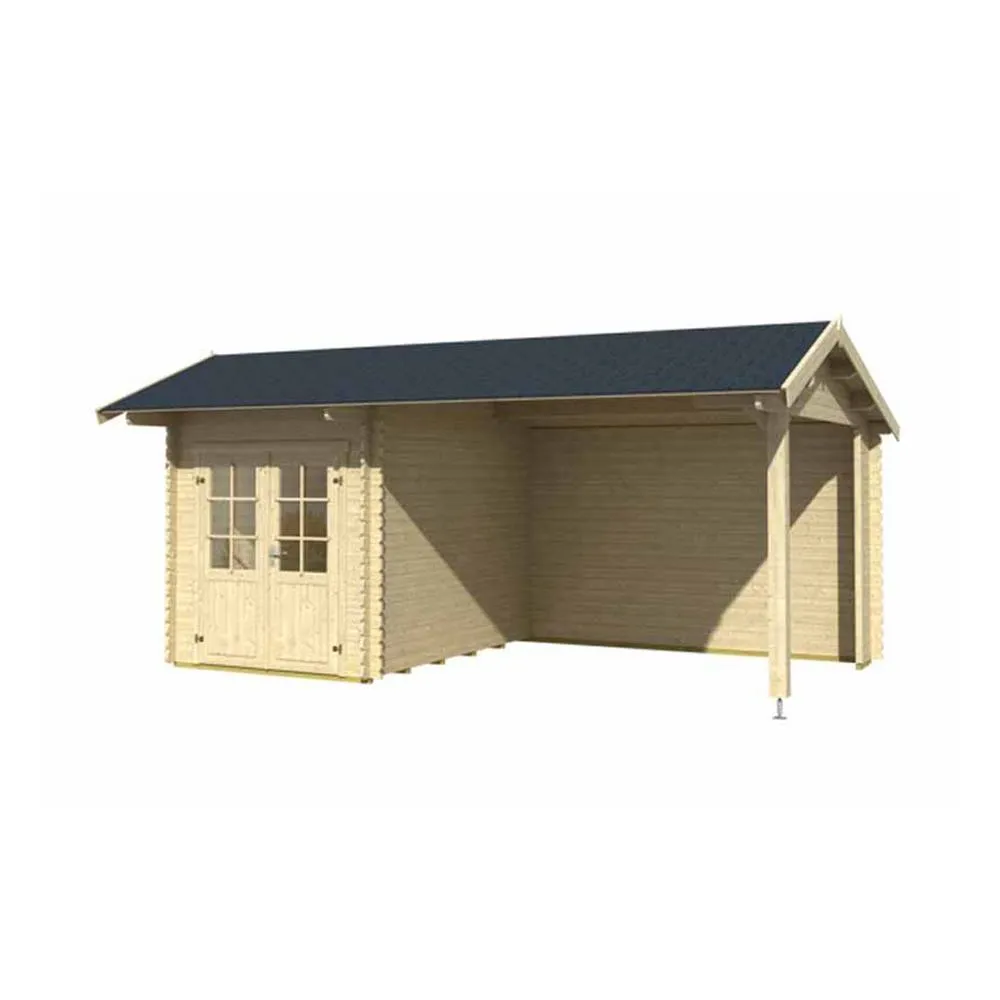 Lasita Maja Ltd Kenzo 300-Log Cabin, Garden Room, Home Office - L580xW389.3xH273.6 cm in Light Brown 2