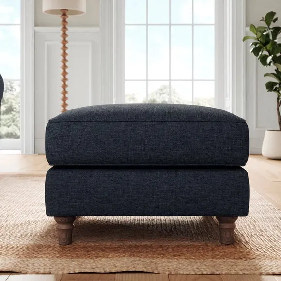 Flori Soft Chenille Footstool 2