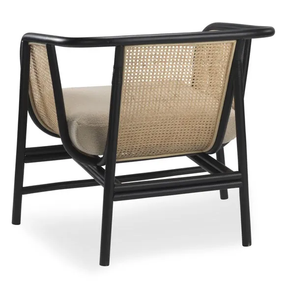 Desser Seoul Rattan Chair with Boucle Cushion 3