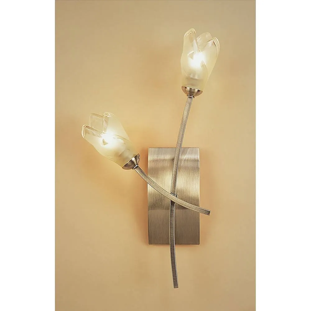 Netlighting Pietra Wall Lamp Switched 2 Light G9 Antique Brass in Bronze 2