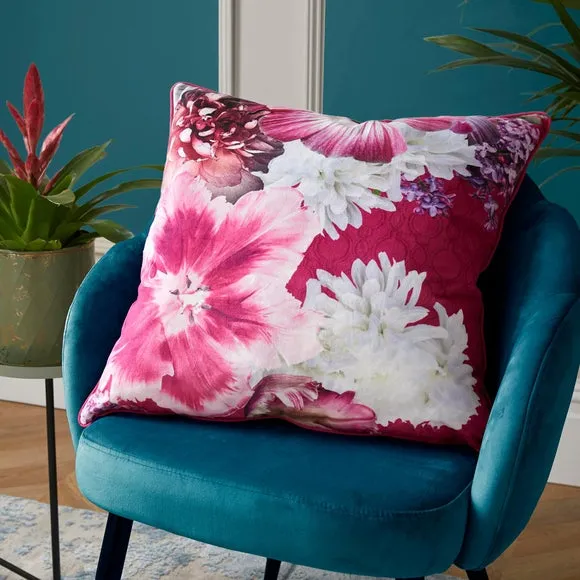 Laurence Llewlyn-Bowen Mayfair Lady Floral Square Filled Cushion