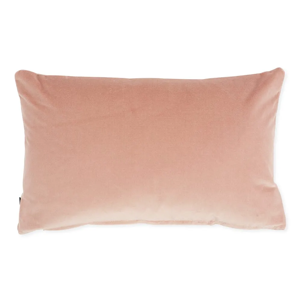 Heal's Velvet Cushion Dusky Pink 35 x 55cm 2