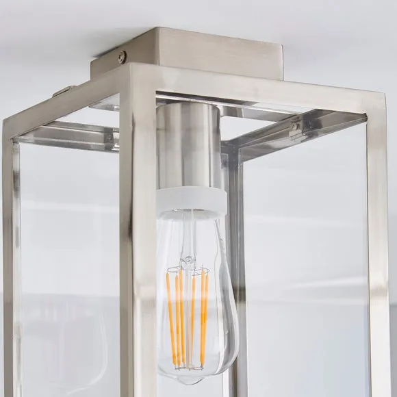 London Industrial Bathroom Flush Ceiling Light 3