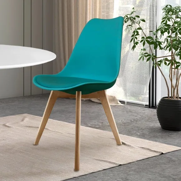 Fusion Living Soho Plastic Dining Chair with Squared Legs 1