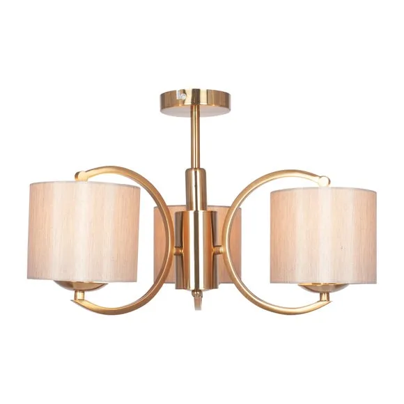 Arcadia 3 Curved Arm Semi Flush Pendant 4