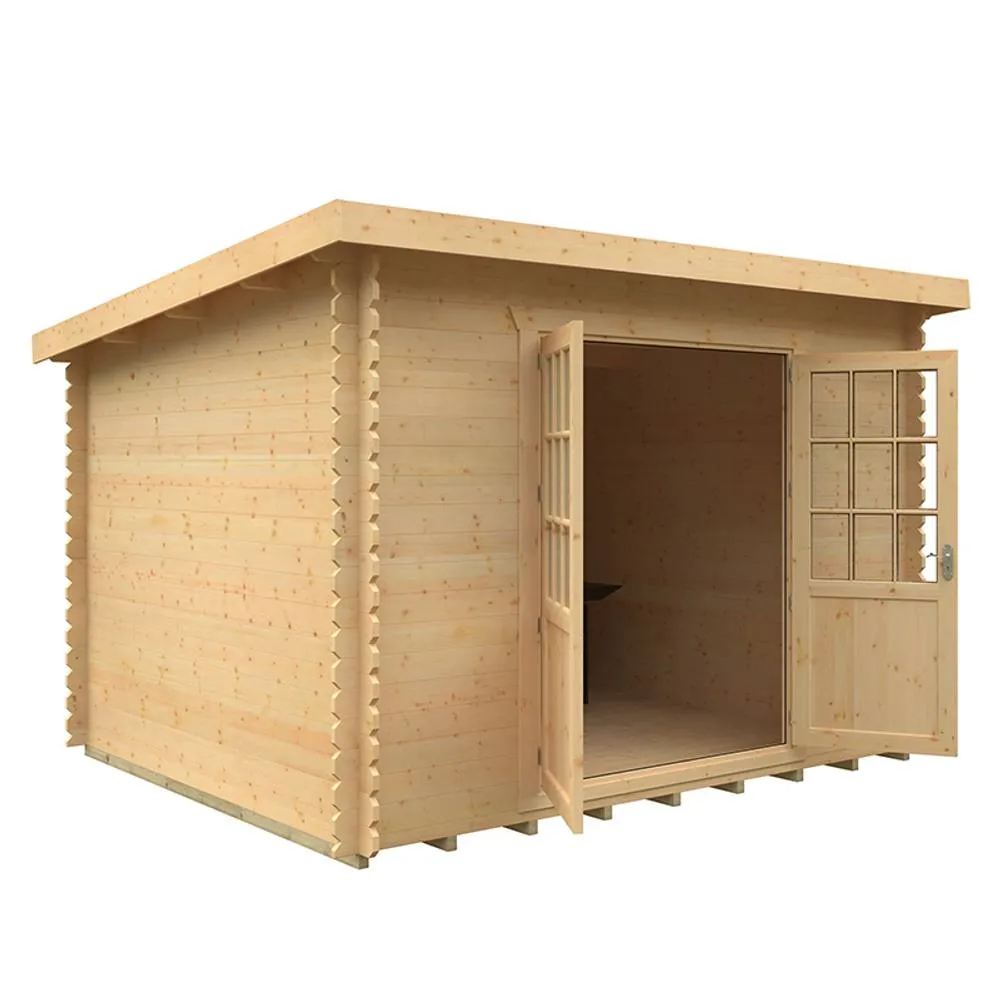 Buttercup Farm 12x10 The Kingsley 28mm Cabin - L355 x W295 x H232.8 cm in Natural 2