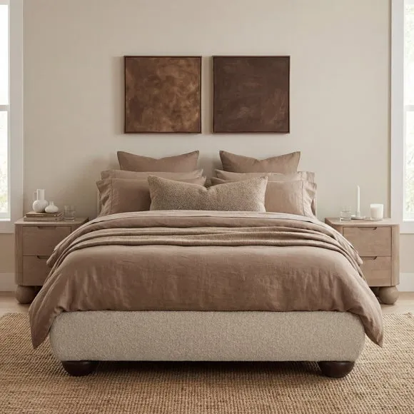 Soller Chenille Bed Frame 1
