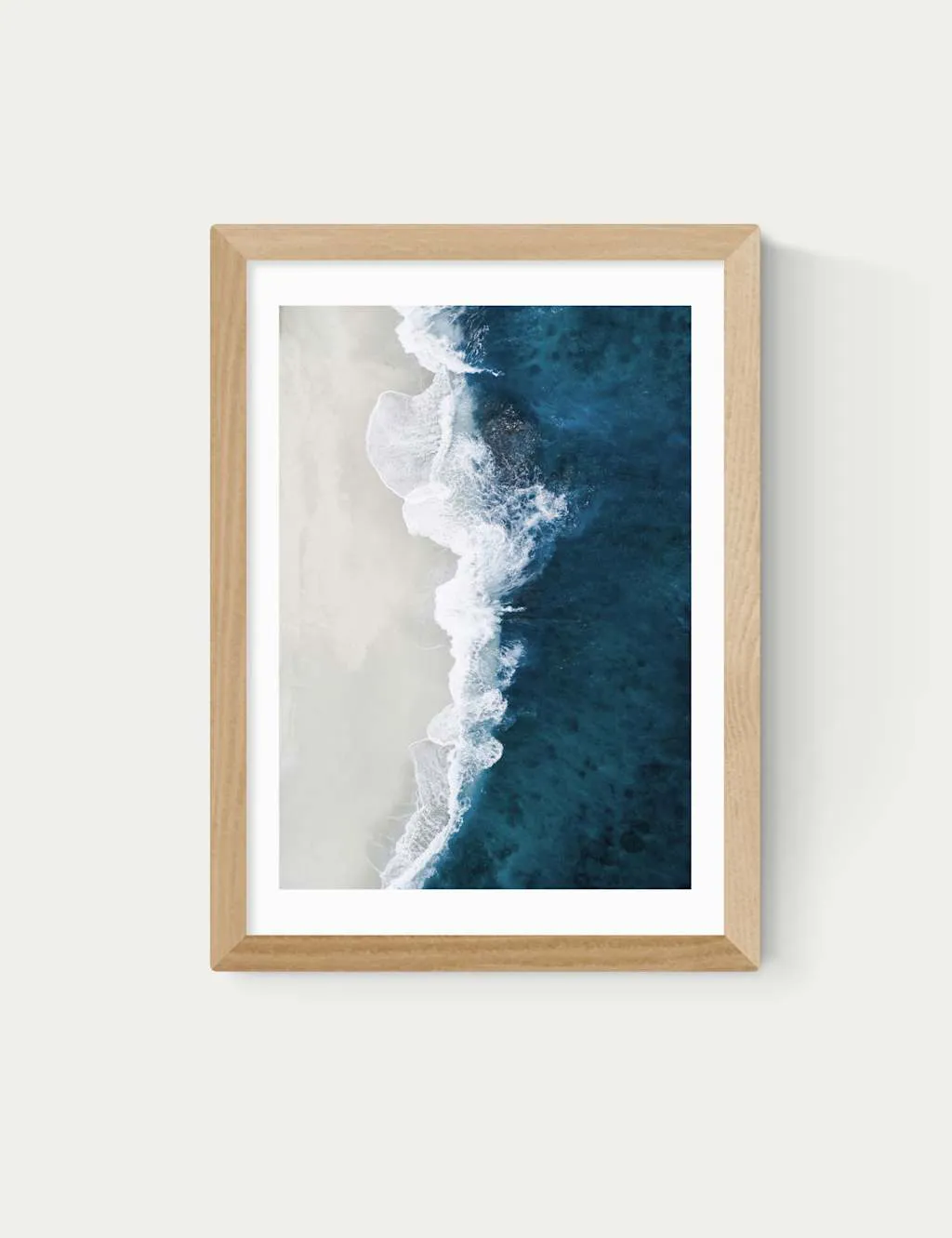 East End Prints Ocean Aerial Framed Art Print Natural