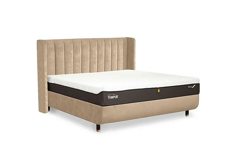 Arc Disc Bed Frame with Lodret Headboard - King Size - Natural Ash