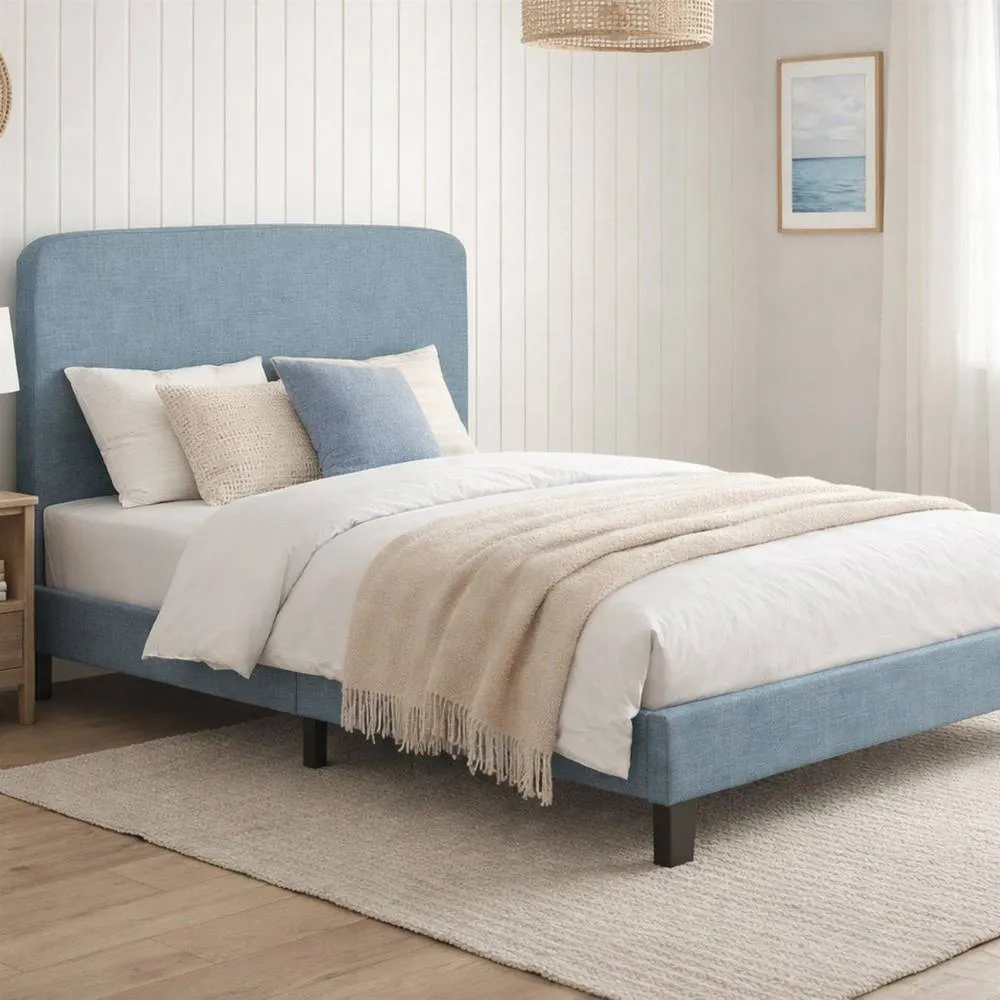 Birlea Jacob French Blue Fabric Bed Frame