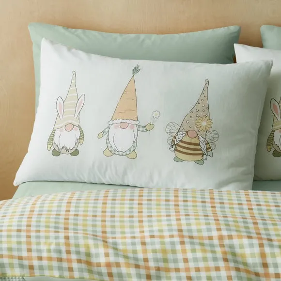 Catherine Lansfield Spring Gnomes Reversible Duvet Cover & Pillowcase Set 2
