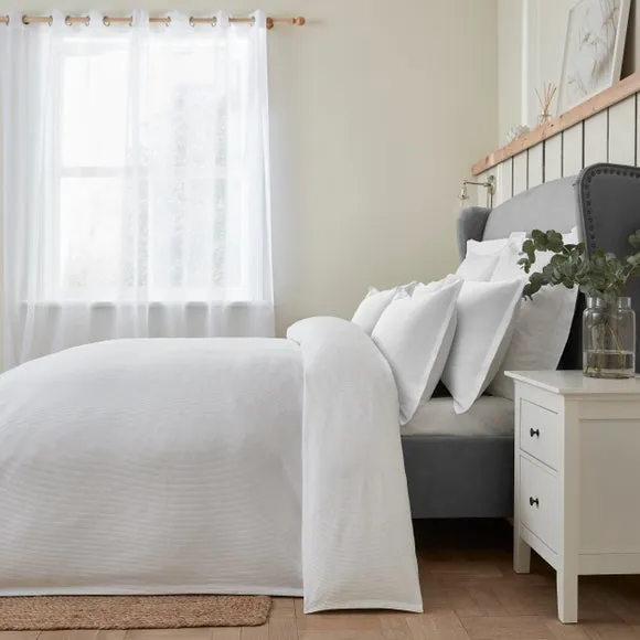 Dorma Purity Tetbury 100% Cotton Duvet Cover and Pillowcase Set 6