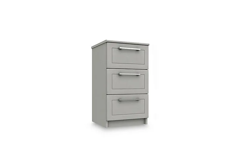 Bexley 3 Drawer Bedside Cabinet - Light Grey
