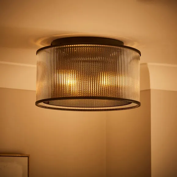 Kruze Glass Flush Ceiling Light 2