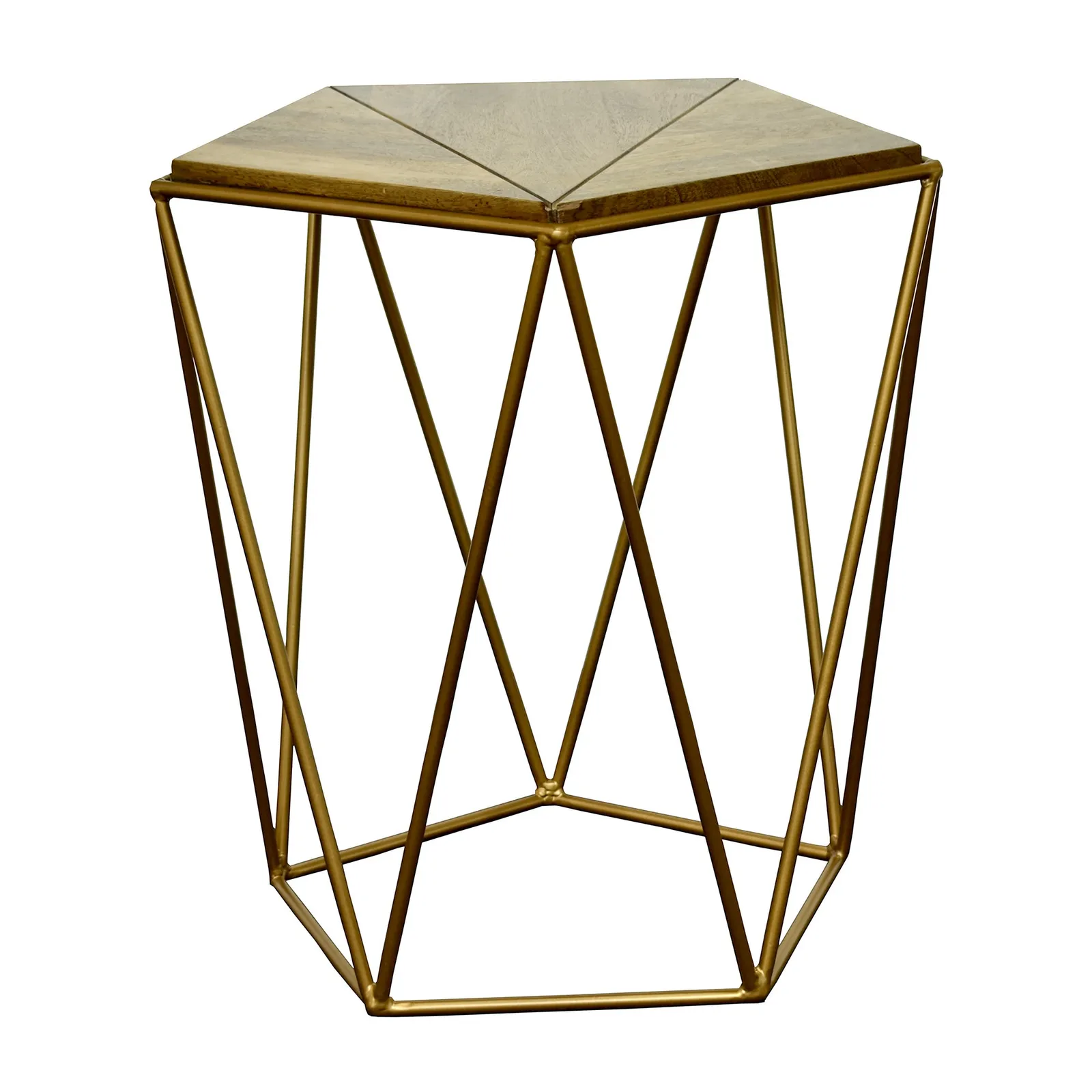 Charter Wood Accent Table Gold