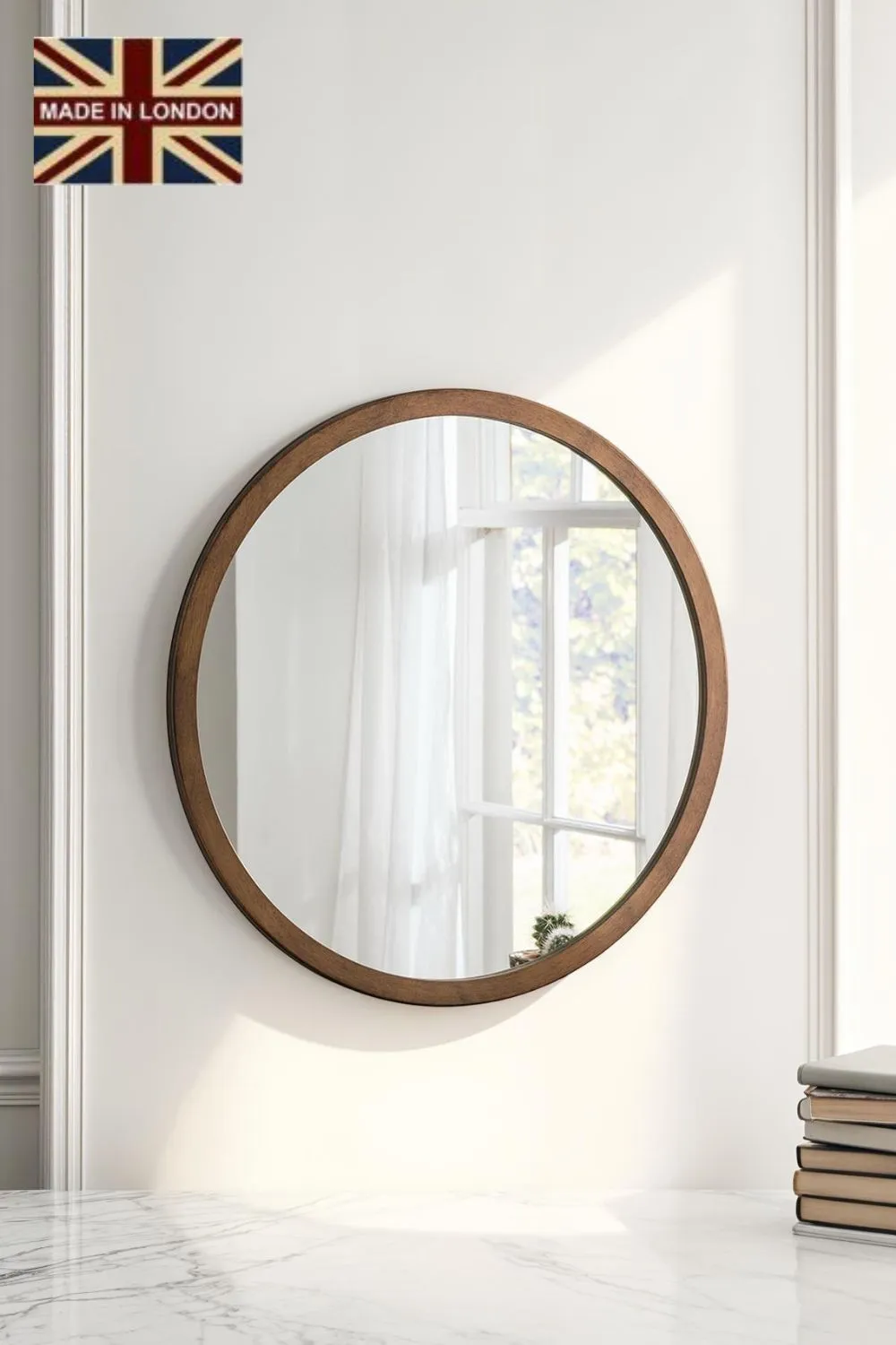 Yearn Mirrors Round wall mirror Bronze 70cm in Brown